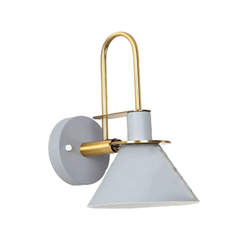 Metal Flared Wall Mounted Lamps Modern Style 1 Light Wall Lighting Fixtures
