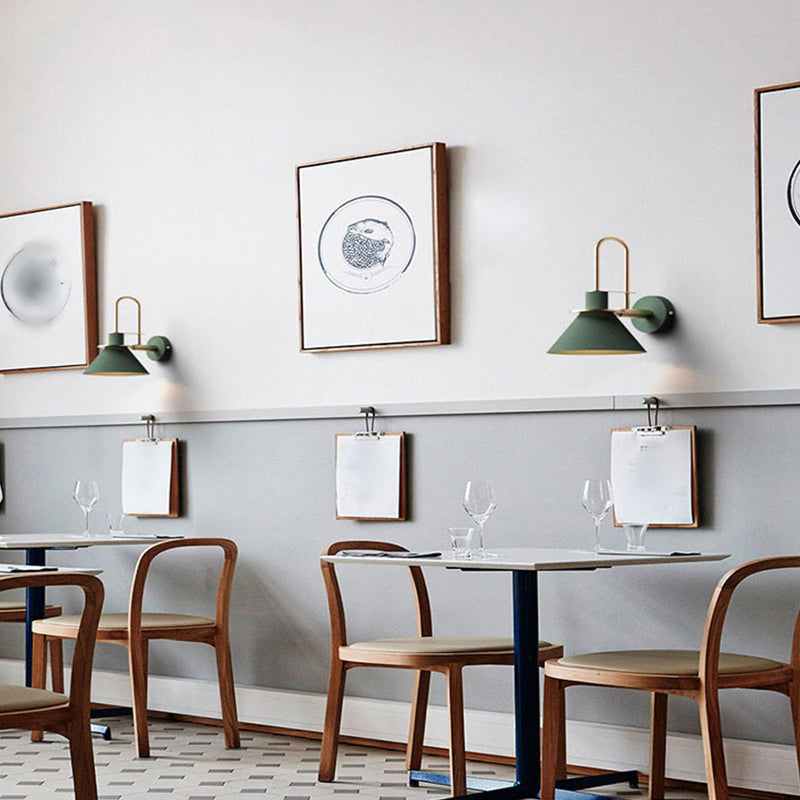 Metal Flared Wall Mounted Lamps Modern Style 1 Light Wall Lighting Fixtures