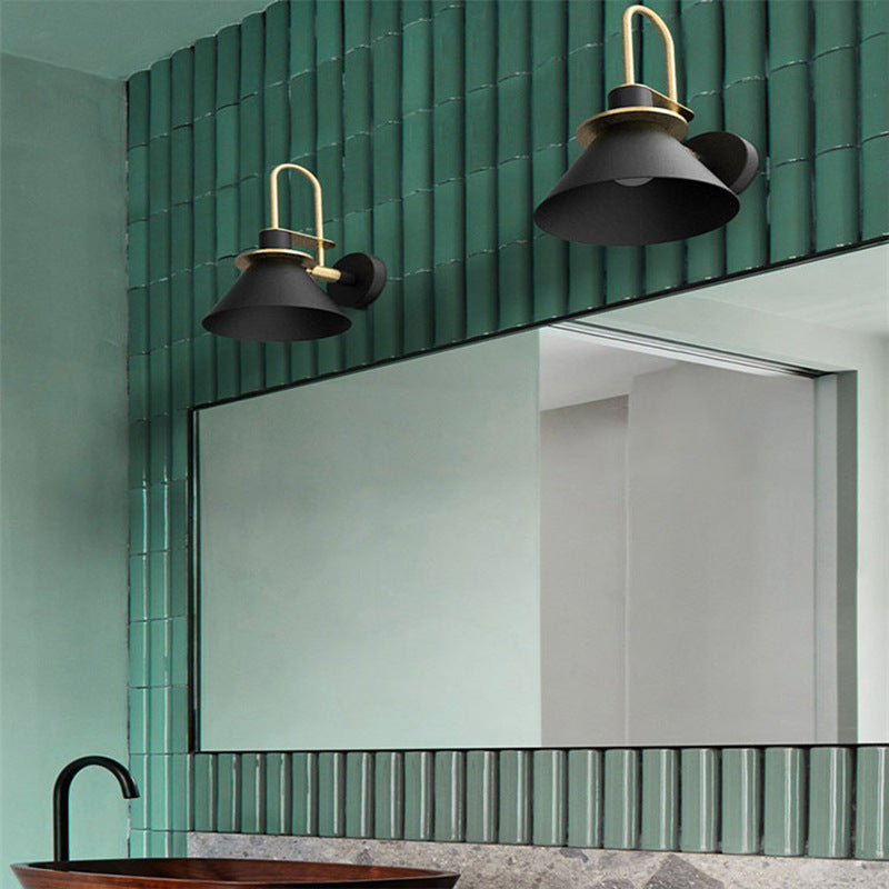 Metal Flared Wall Mounted Lamps Modern Style 1 Light Wall Lighting Fixtures