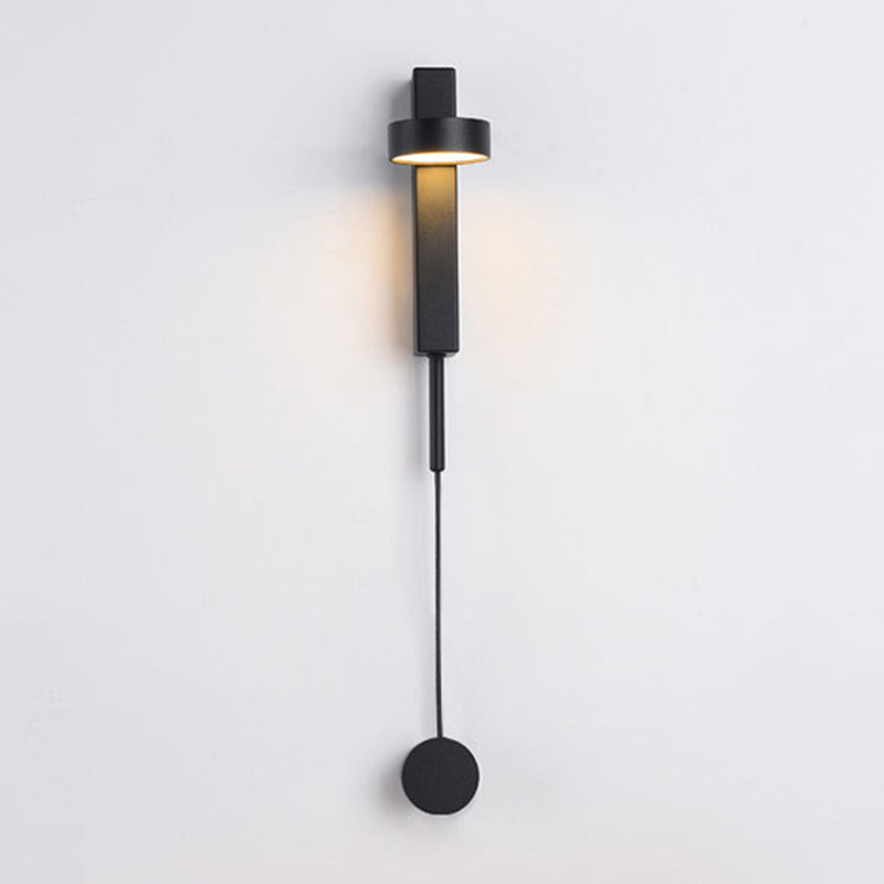 Metal Cylinder Wall Mounted Lamps Modern Style 1 Light Wall Lighting Fixtures