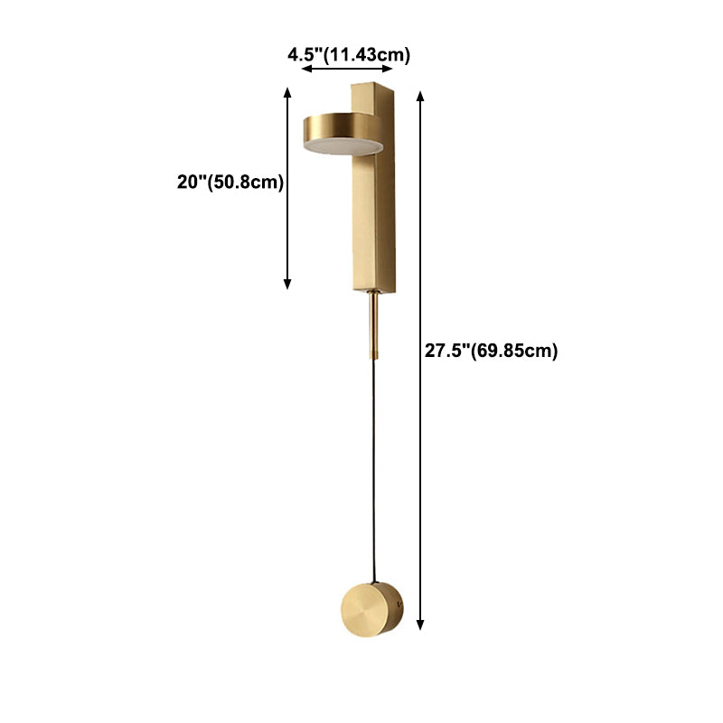 Metal Cylinder Wall Mounted Lamps Modern Style 1 Light Wall Lighting Fixtures