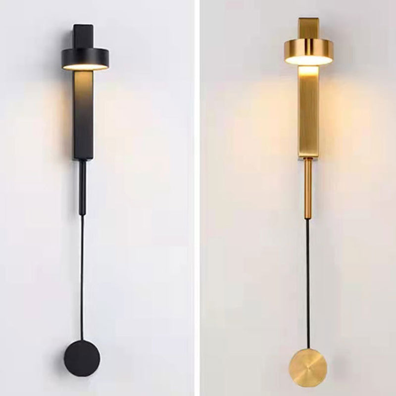 Metal Cylinder Wall Mounted Lamps Modern Style 1 Light Wall Lighting Fixtures