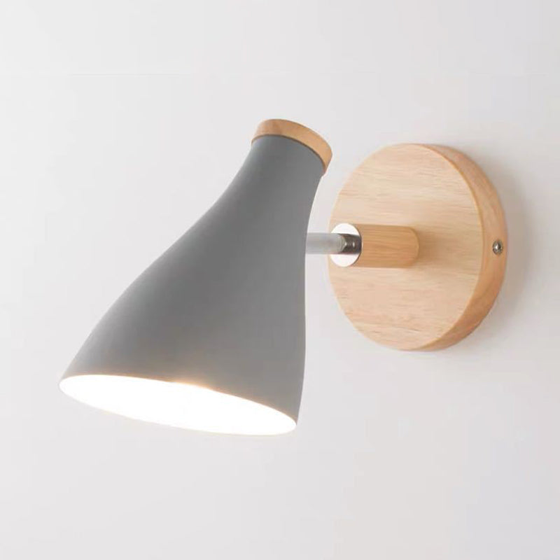 Metal Flared Wall Lighting Modern Style 1 Light Wall Lighting Fixtures