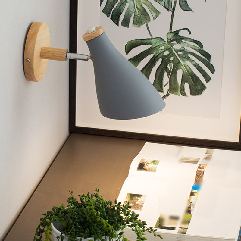 Metal Flared Wall Lighting Modern Style 1 Light Wall Lighting Fixtures