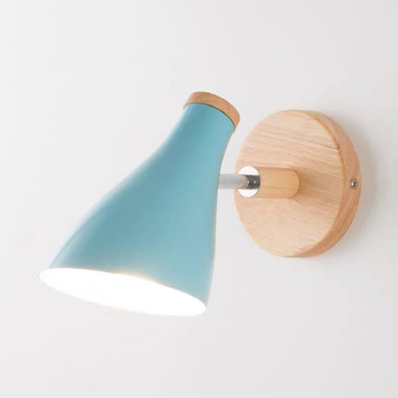 Metal Flared Wall Lighting Modern Style 1 Light Wall Lighting Fixtures