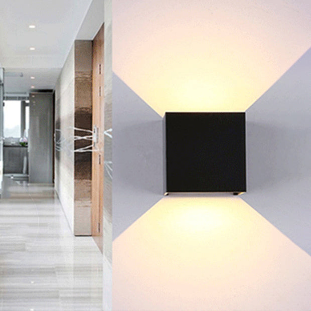 Modern Style Aluminum Wall Light Geometric LED Wall Washer for Outdoors