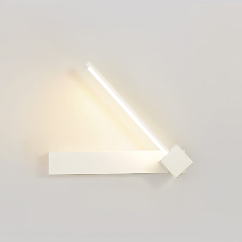 Modern Metal Wall Light Straight Rotatable 12" Wide Wall Sconce for Bedroom