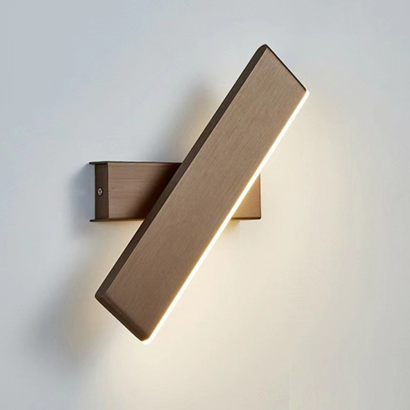 Nordic Style Aluminum Wall Light Rotatable Rectangle LED Wall Lamp for Living Room