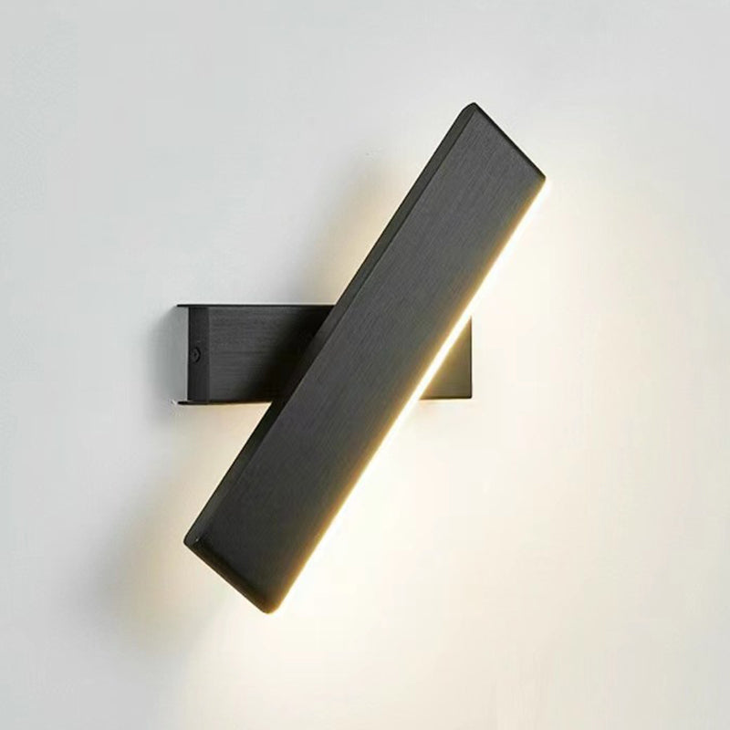 Nordic Style Aluminum Wall Light Rotatable Rectangle LED Wall Lamp for Living Room