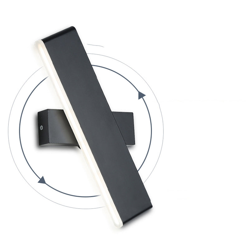 Nordic Style Aluminum Wall Light Rotatable Rectangle LED Wall Lamp for Living Room