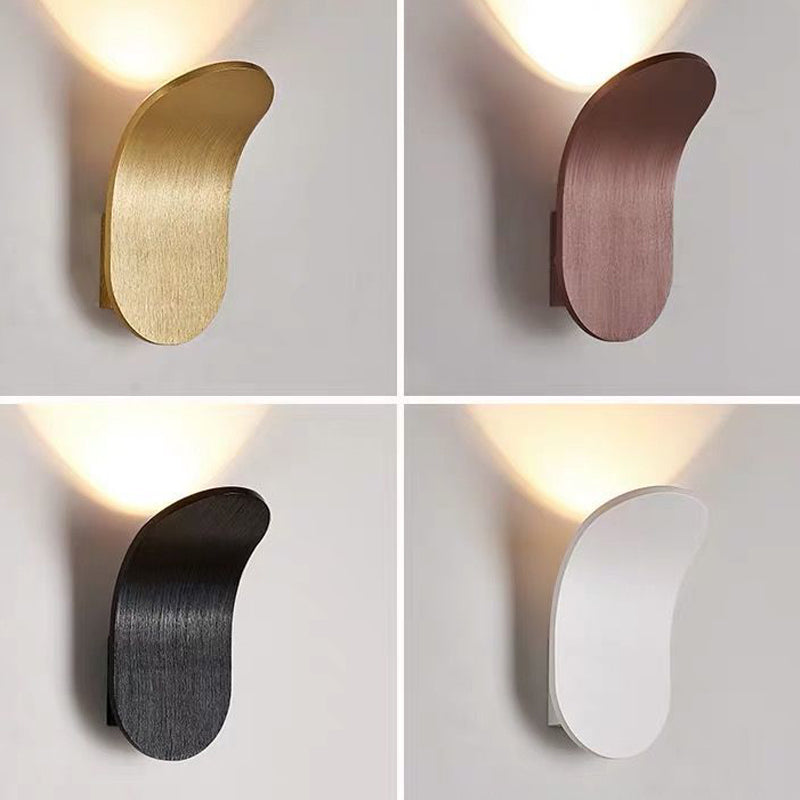 Modern Style Unique Shape Wall Sconce Metal 1 Light Sconce Light for Living Room