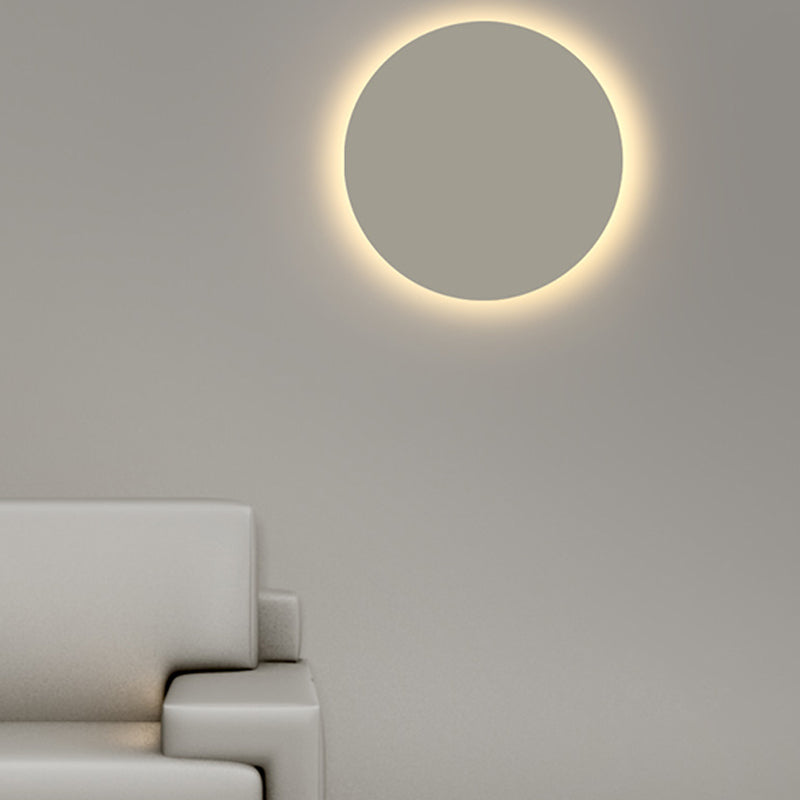 Modern Style Circle Shape Wall Sconce Metal 1 Light Sconce Lighting for Living Room