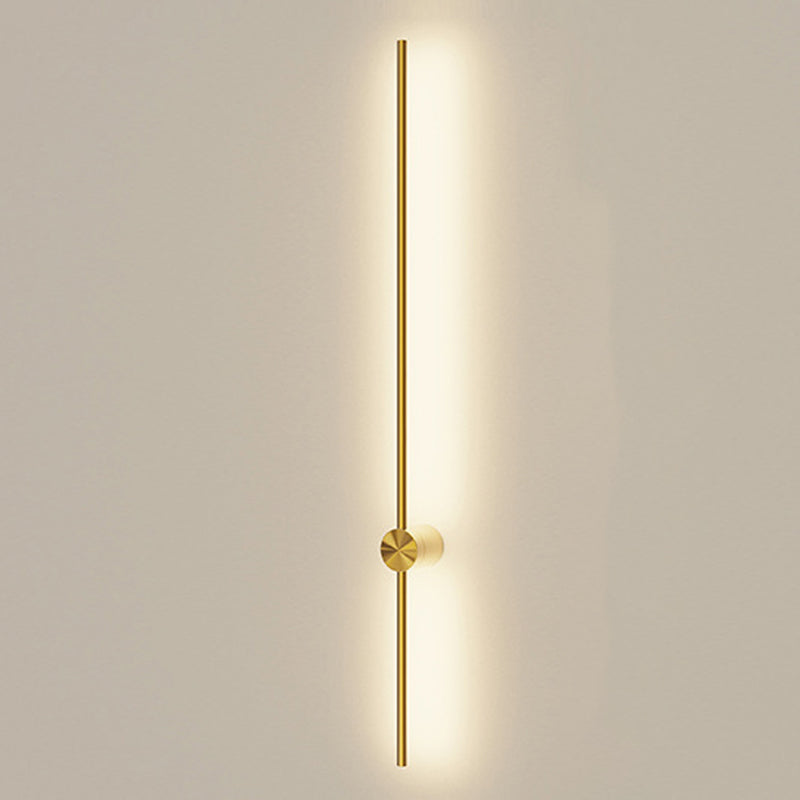 Modern Style Linear Shape Wall Sconce Metal 2 Light Wall Lighting for Bedroom
