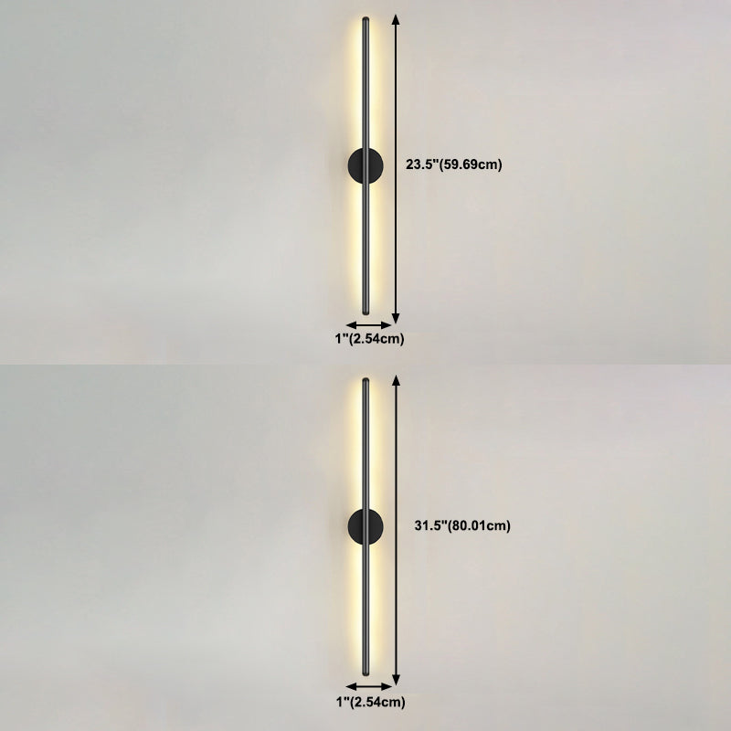 Modern Style Linear Shape Wall Sconce Metal 2 Light Wall Lighting for Living Room