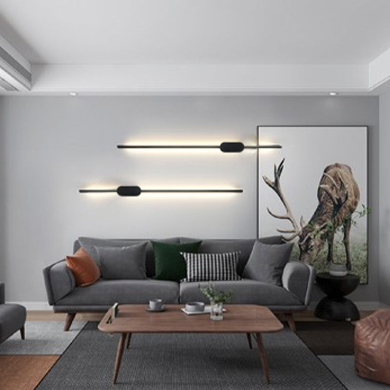 Modern Style Linear Shape Wall Sconce Metal Wall Lighting for Bedroom
