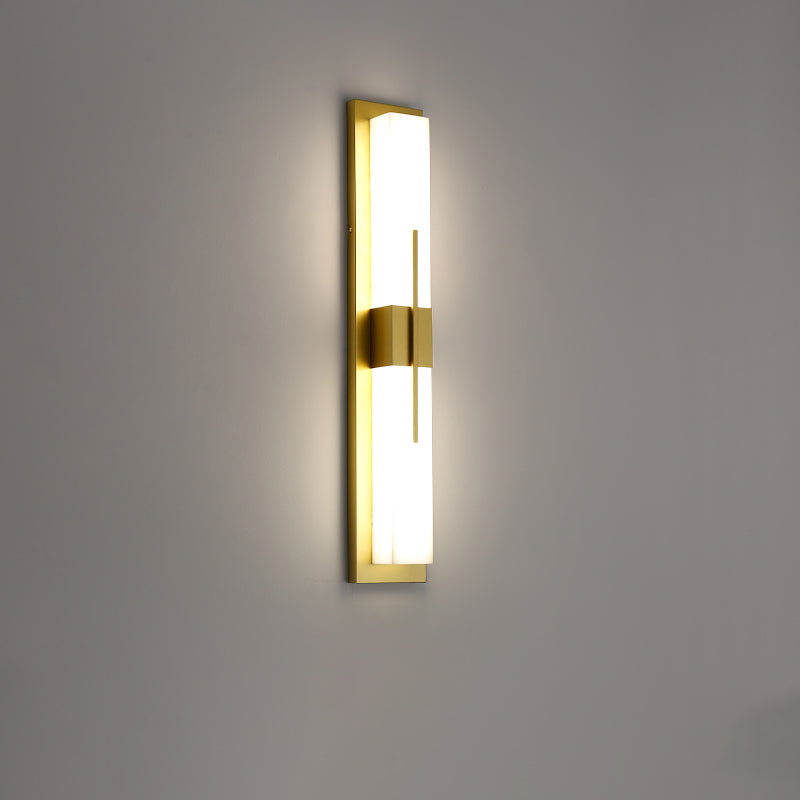 1-Light Modern Wall Sconce Simple Stone Wall Mount Lamp for Living Room