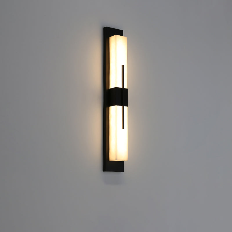 1-Light Modern Wall Sconce Simple Stone Wall Mount Lamp for Living Room