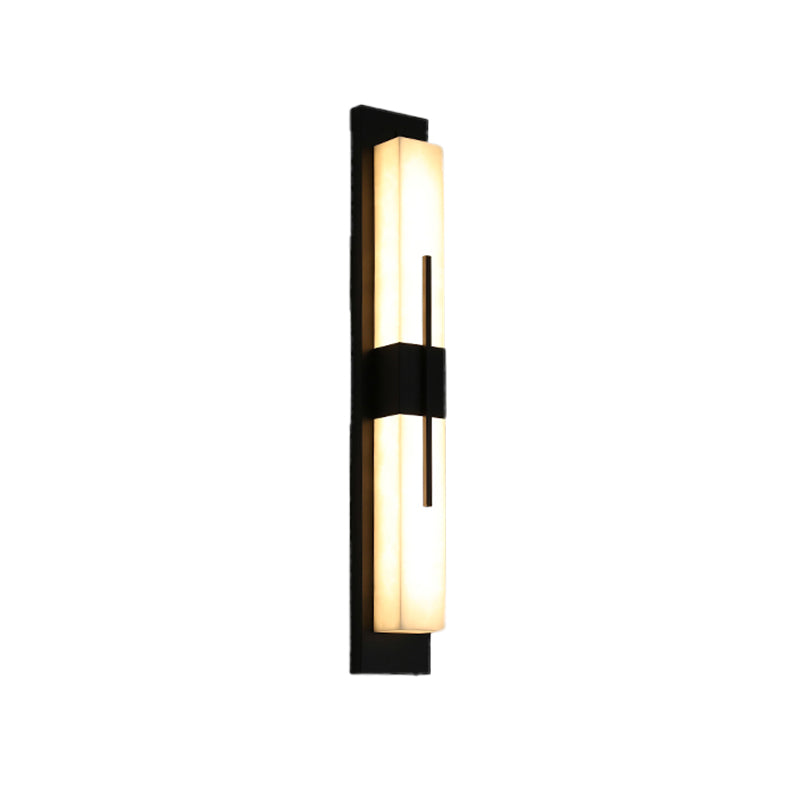 1-Light Modern Wall Sconce Simple Stone Wall Mount Lamp for Living Room