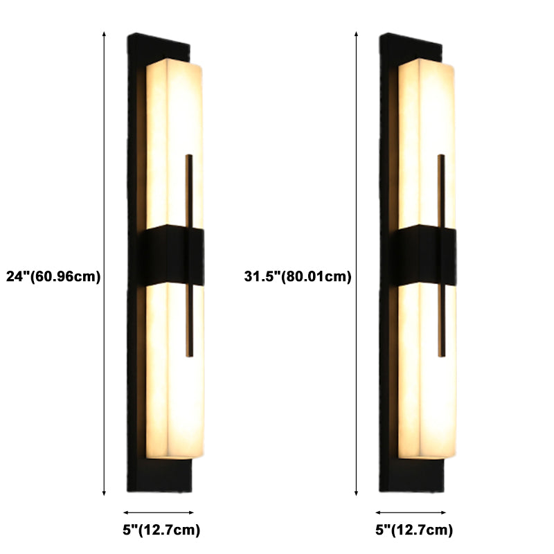 1-Light Modern Wall Sconce Simple Stone Wall Mount Lamp for Living Room