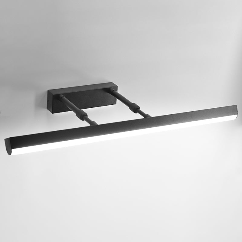 Linear Shape Metal Wall Sconce Modern Style 1-Light Mirror Swing Arm Wall Light Fixtures
