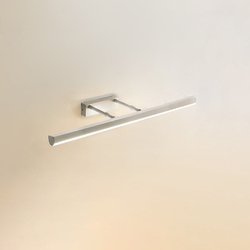 Linear Shape Metal Wall Sconce Modern Style 1-Light Mirror Swing Arm Wall Light Fixtures