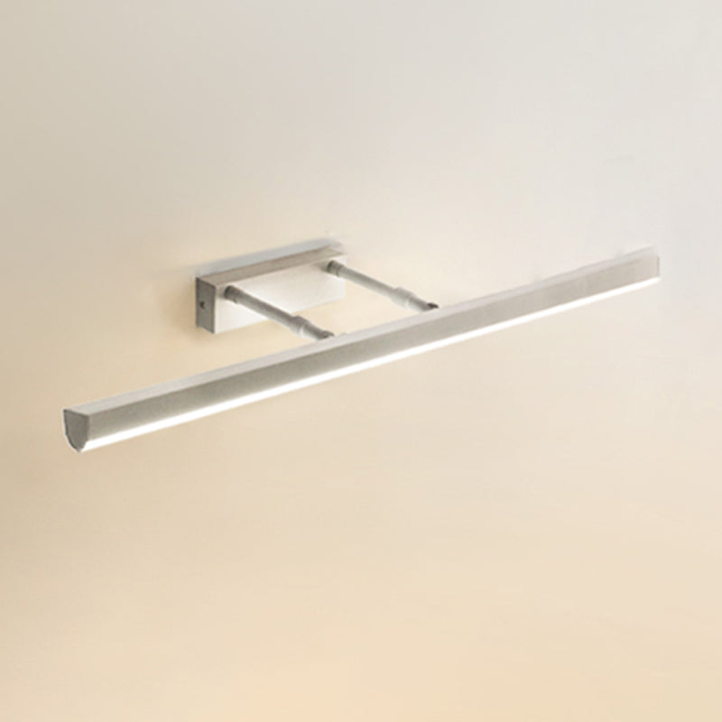 Linear Shape Metal Wall Sconce Modern Style 1-Light Mirror Swing Arm Wall Light Fixtures