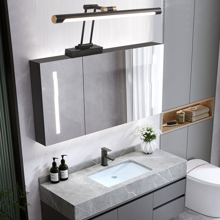 1-Light Linear Wall Sconce Modern Style Metal Sconce Lamp for Shower Room