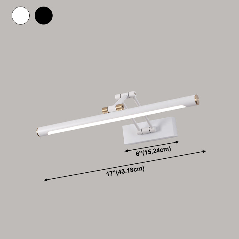 1-Light Linear Wall Sconce Modern Style Metal Sconce Lamp for Shower Room