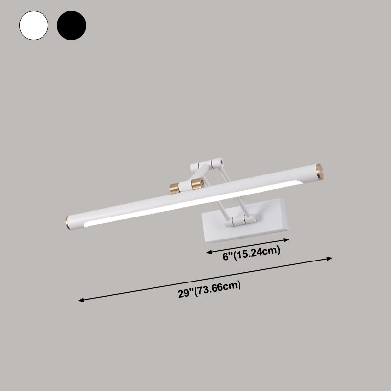 1-Light Linear Wall Sconce Modern Style Metal Sconce Lamp for Shower Room