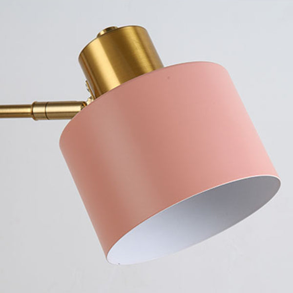 Contemporary Style Night Table Lamp Metal Shade Table Light for Bedroom