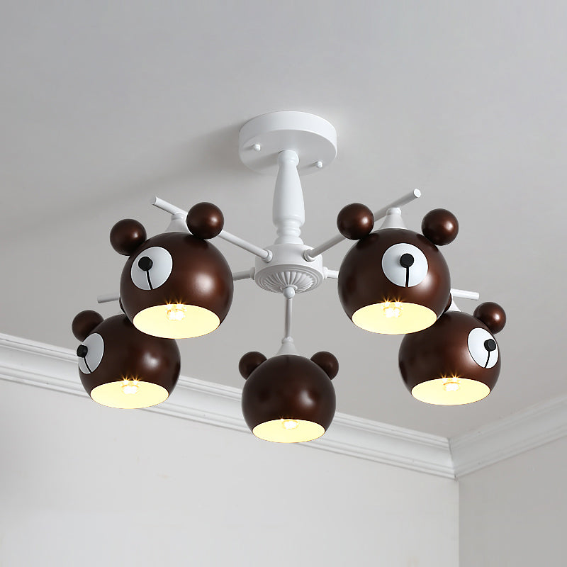 Unique Shape Hanging Chandelier Modern Macaron Style Glass Multi Light Hanging Lamp