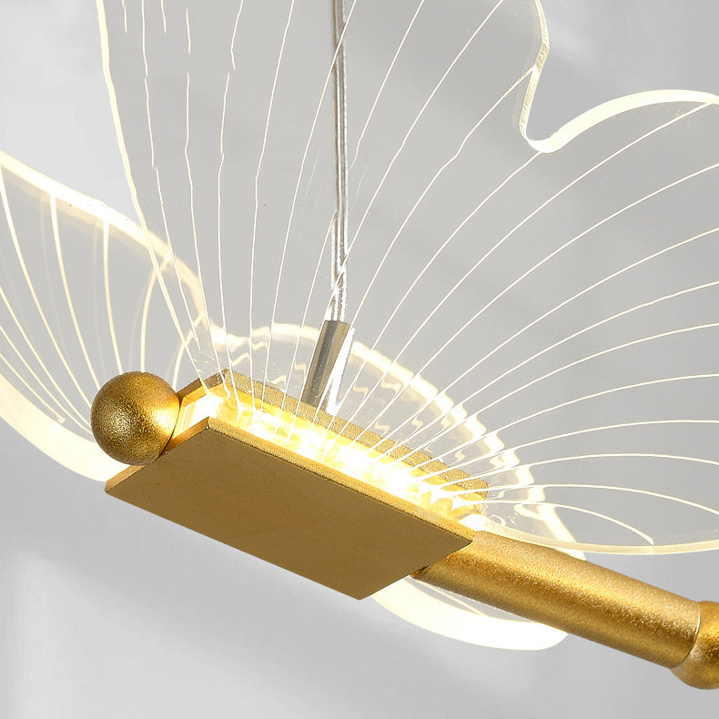 Metal Butterfly Shade Hanging Lights Modern Style Multi Light Hanging Mount Fixture
