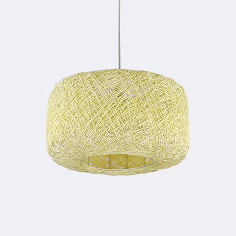Asian Style Hanging Light Fixture 1-Light Pendant Light for Bedroom