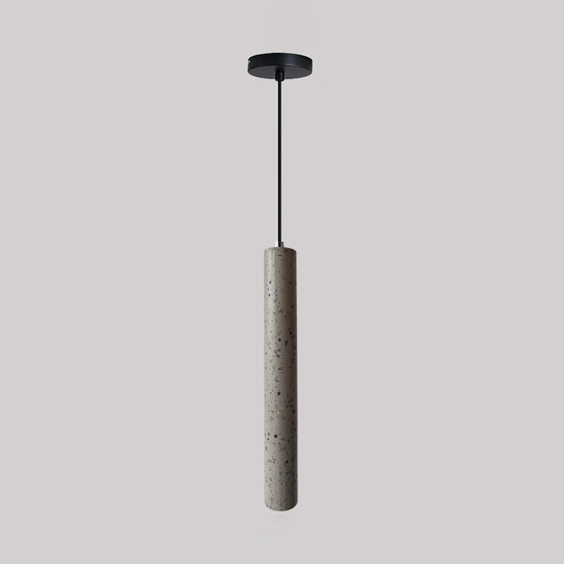 Modern Style Hanging Light Fixture 1-Light Pendant Lamp with Stone Shade for Living Room