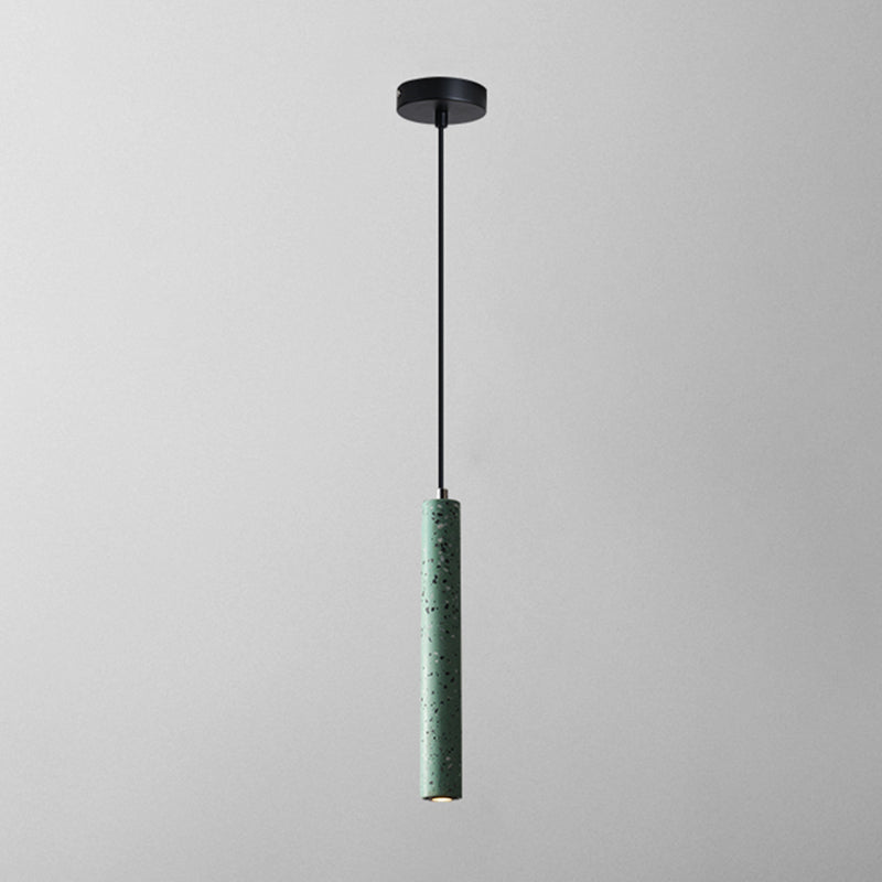 Modern Style Hanging Light Fixture 1-Light Pendant Lamp with Stone Shade for Living Room