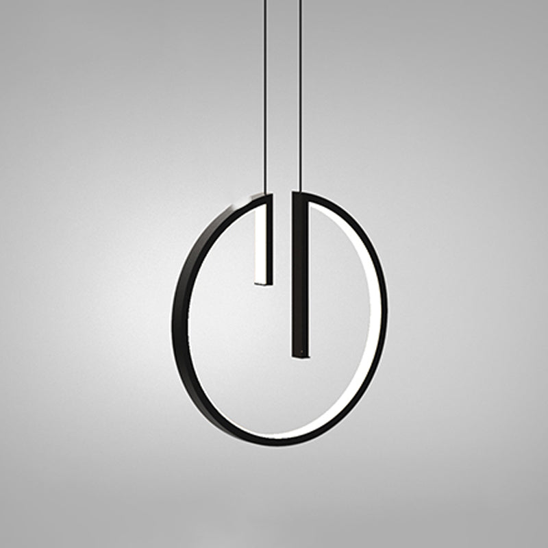 Modern Simple Aluminum Ceiling Lamp Line Shape LED Pendant Light for Bedroom