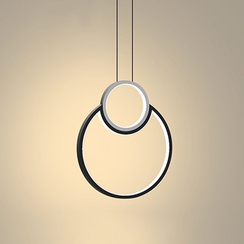 Modern Simple Aluminum Ceiling Lamp Line Shape LED Pendant Light for Bedroom