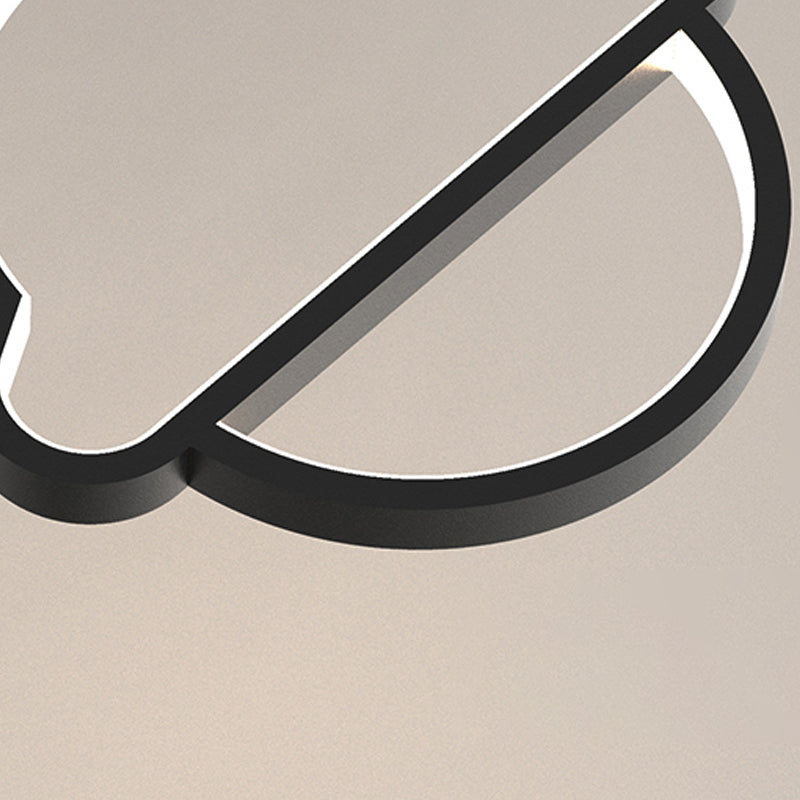 Modern Simple Aluminum Ceiling Lamp Line Shape LED Pendant Light for Bedroom