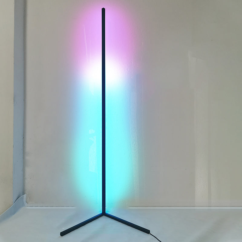 Contemporary Style Linear Shape Floor Lamp Metal Single Light Floor Lamp