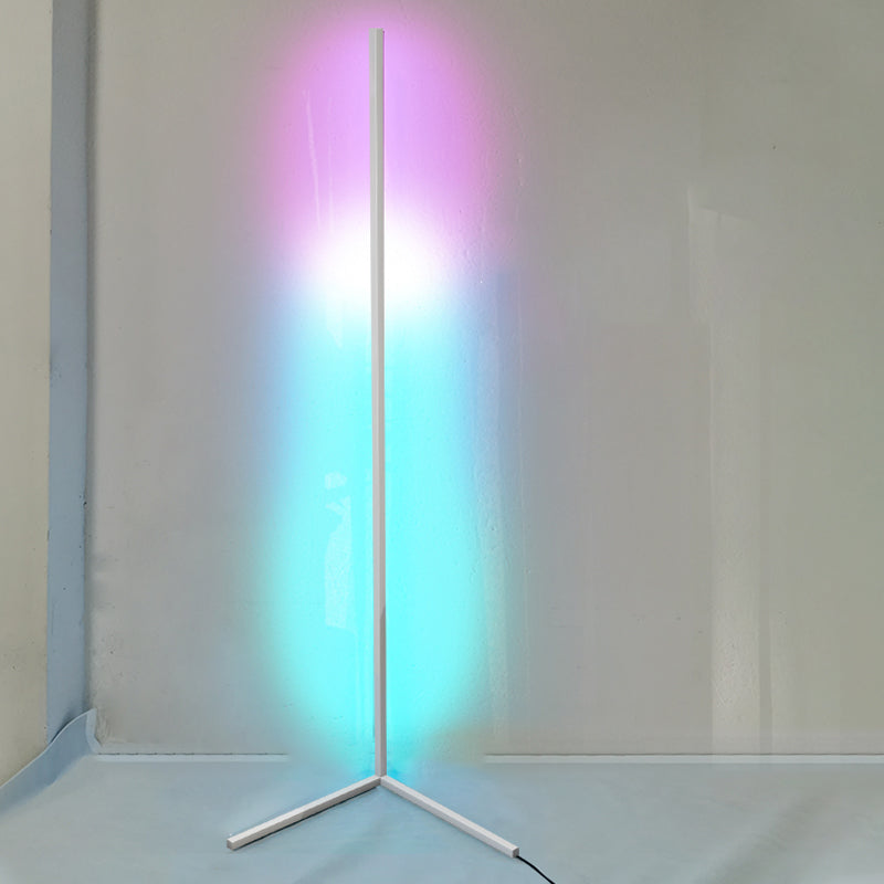 Contemporary Style Linear Shape Floor Lamp Metal Single Light Floor Lamp