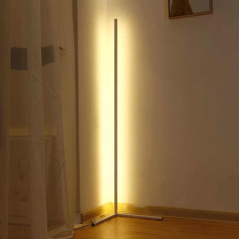 Contemporary Style Linear Shape Floor Lamp Metal Single Light Floor Lamp