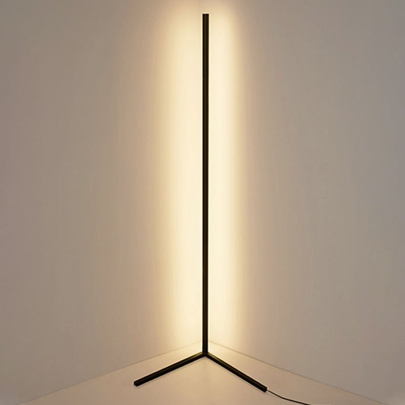 Contemporary Style Linear Shape Floor Lamp Metal Single Light Floor Lamp