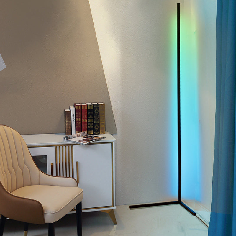 Contemporary Style Linear Shape Floor Lamp Metal Single Light Floor Lamp