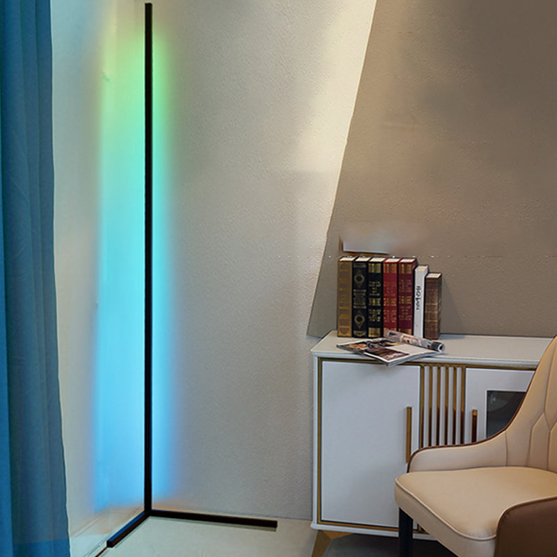 Contemporary Style Linear Shape Floor Lamp Metal Single Light Floor Lamp