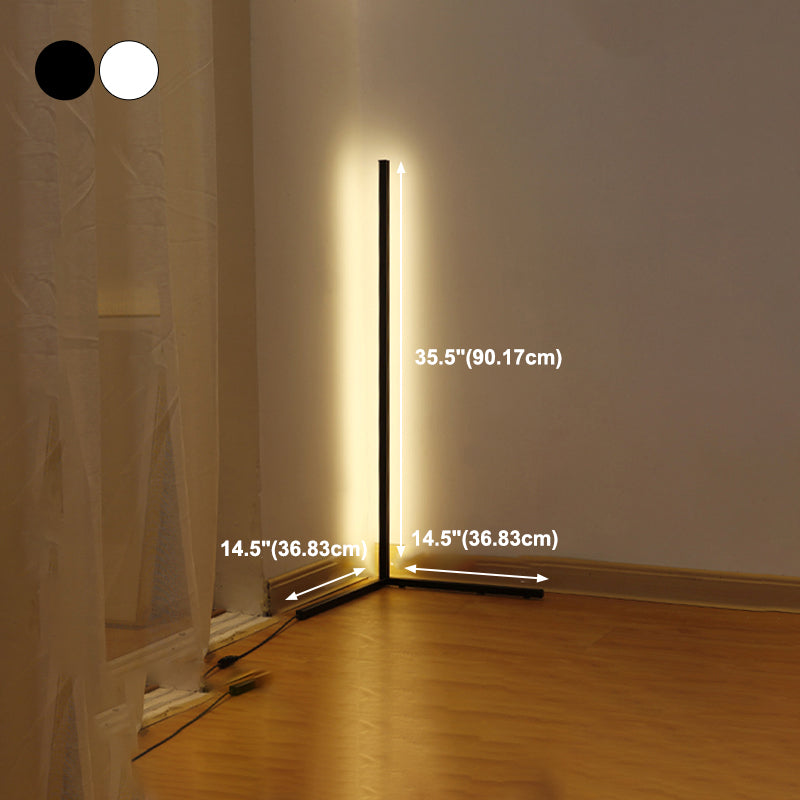 Contemporary Style Linear Shape Floor Lamp Metal Single Light Floor Lamp