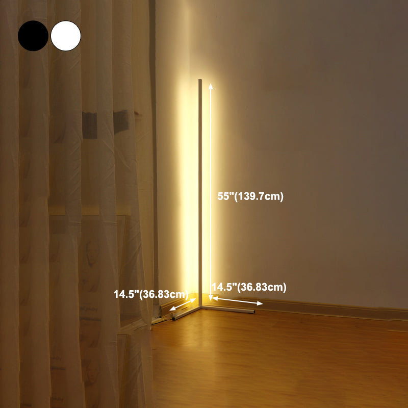 Contemporary Style Linear Shape Floor Lamp Metal Single Light Floor Lamp