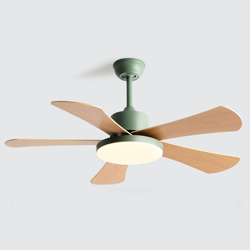 Modern Colorful Ceiling Fan Light Metal 1 Light LED Ceiling Fan for Kid's Room