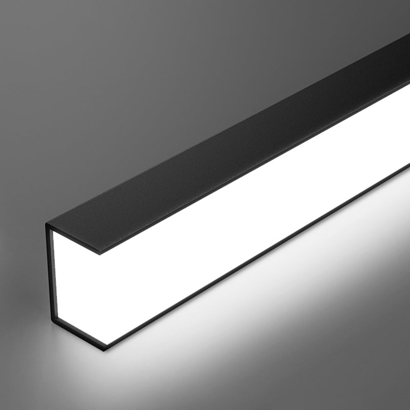 Aluminum Island Lamp Modern 1-Head Linear Restaurant Pendant Light with Acrylic Shade