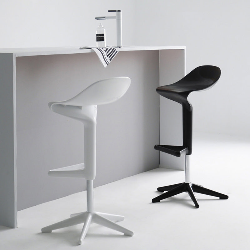 Industrial Bar-stool Adjustable Leather Counter Bar Stool with Metal Legs