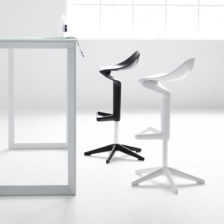 Industrial Bar-stool Adjustable Leather Counter Bar Stool with Metal Legs